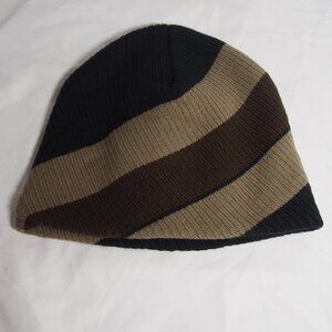 Mens Kangol Brown/Tan Striped Beanie One Size